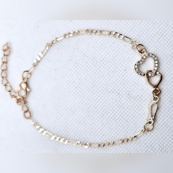 Rose Gold Tone Hollow Heart-Shaped Bracelet NWT - Picture 2 of 8